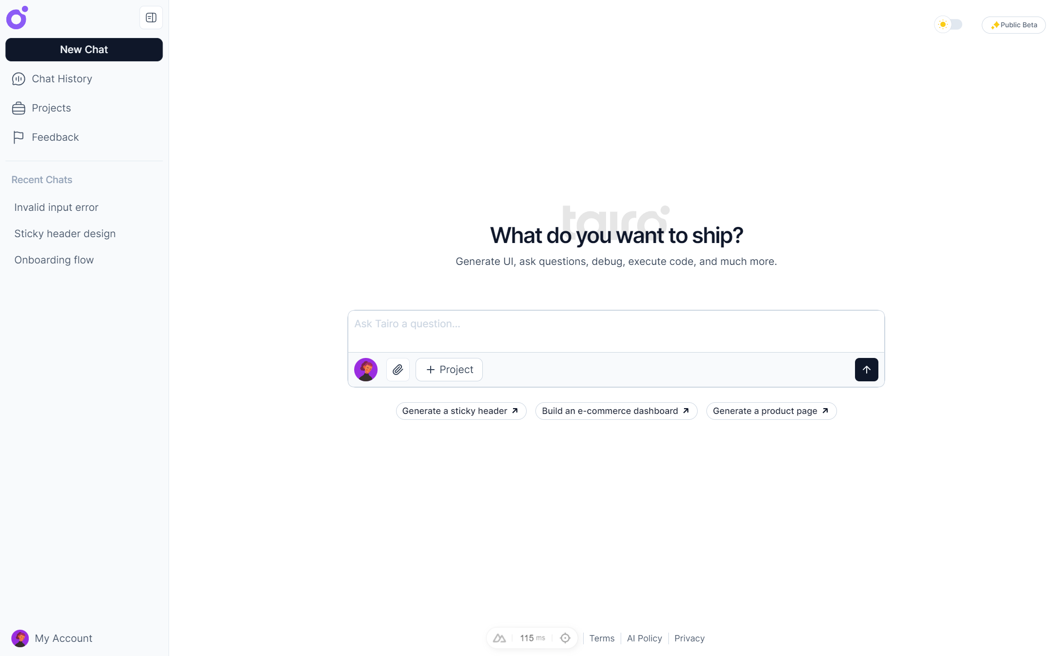 Tairo - AI Interface